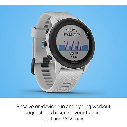 가민 Garmin Forerunner 745, GPS Running Watch, Detailed Training Stats and On-Device Workouts, Essential Smartwatch Functions, Whitestone