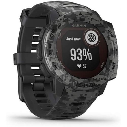 가민 Garmin Instinct Solar GPS Smartwatch Camo Edition(010-02293-15) w/ 2X Screen Protectors