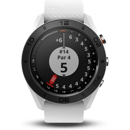 가민 Garmin Approach S60, Premium GPS Golf Watch with Touchscreen Display and Full Color CourseView Mapping, White