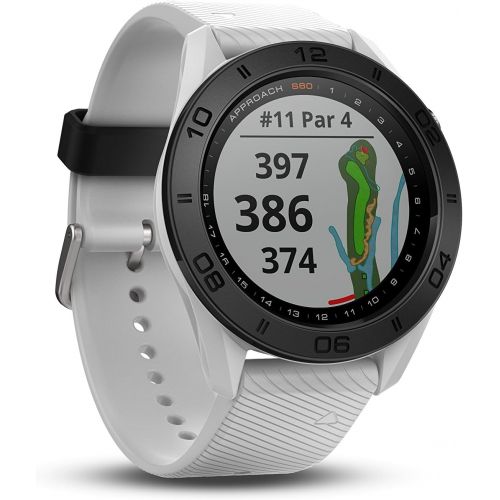 가민 Garmin Approach S60, Premium GPS Golf Watch with Touchscreen Display and Full Color CourseView Mapping, White