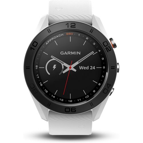 가민 Garmin Approach S60, Premium GPS Golf Watch with Touchscreen Display and Full Color CourseView Mapping, White