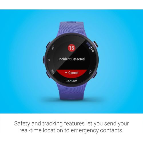 가민 Garmin Forerunner 45S, 39mm Easy-to-use GPS Running Watch with Coach Free Training Plan Support, Purple