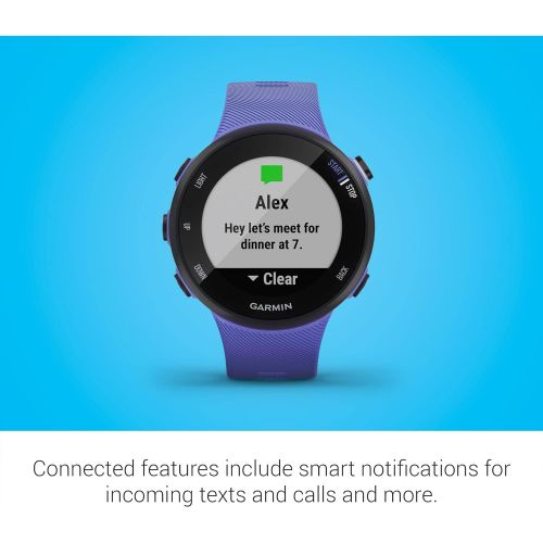 가민 Garmin Forerunner 45S, 39mm Easy-to-use GPS Running Watch with Coach Free Training Plan Support, Purple