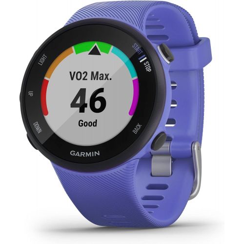 가민 Garmin Forerunner 45S, 39mm Easy-to-use GPS Running Watch with Coach Free Training Plan Support, Purple