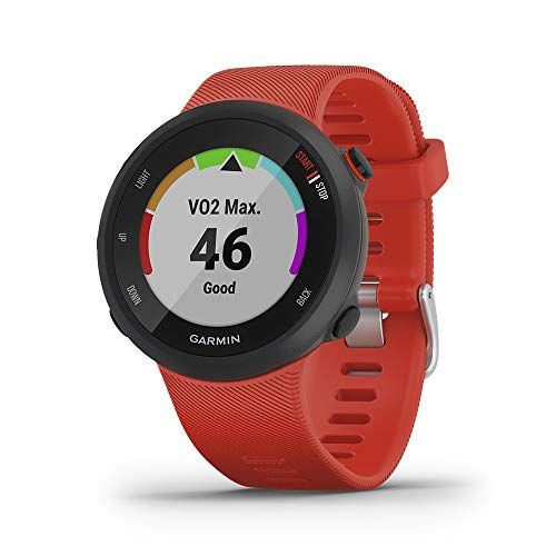 가민 Garmin Forerunner 45, 42mm Easy-to-Use GPS Running Watch with Garmin Coach Free Training Plan Support, Red