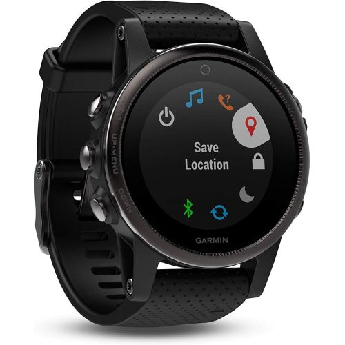 가민 Garmin fnix 5s, Premium and Rugged Smaller-Sized Multisport GPS Smartwatch, Sapphire Glass, Rose Gold/White