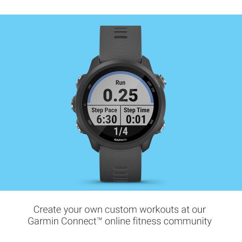 가민 Garmin Forerunner 245, GPS Running Smartwatch with Advanced Dynamics, Slate Gray