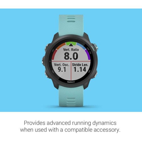 가민 Garmin Forerunner 245 Music, GPS Running Smartwatch with Music and Advanced Dynamics, Black Bundle with Garmin Garmin HRM-Run