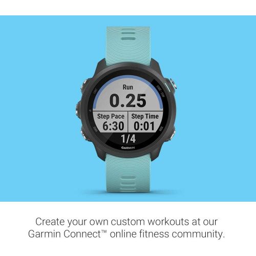 가민 Garmin Forerunner 245 Music, GPS Running Smartwatch with Music and Advanced Dynamics, Black Bundle with Garmin Garmin HRM-Run