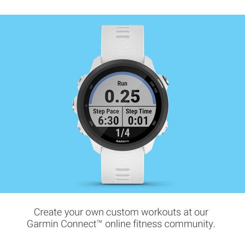 가민 Garmin Forerunner 245 Music, GPS Running Smartwatch with Music and Advanced Dynamics, White