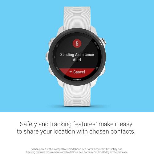 가민 Garmin Forerunner 245 Music, GPS Running Smartwatch with Music and Advanced Dynamics, White