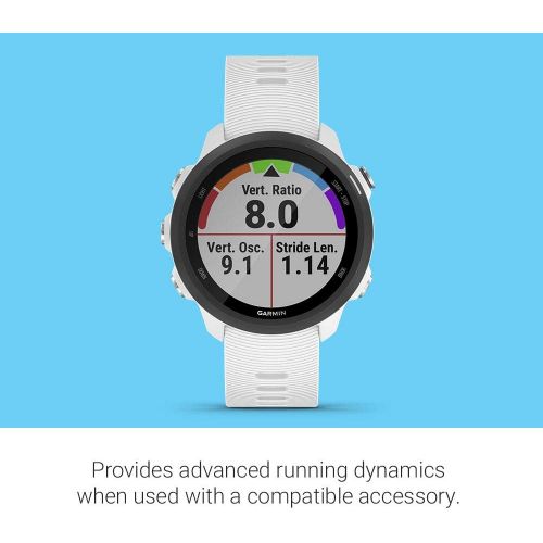 가민 Garmin Forerunner 245 Music, GPS Running Smartwatch with Music and Advanced Dynamics, White