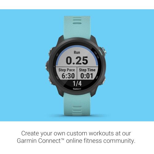 가민 Garmin Forerunner 245 Music, GPS Running Smartwatch with Music and Advanced Dynamics, Aqua