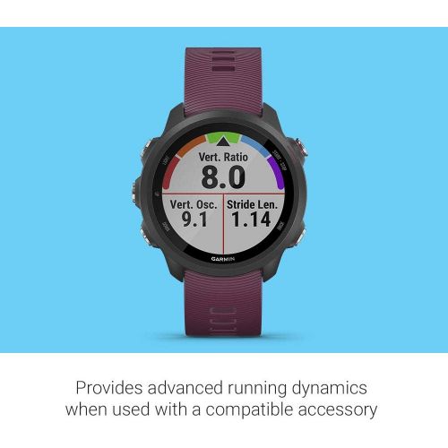 가민 Garmin Forerunner 245, GPS Running Smartwatch with Advanced Dynamics, Berry