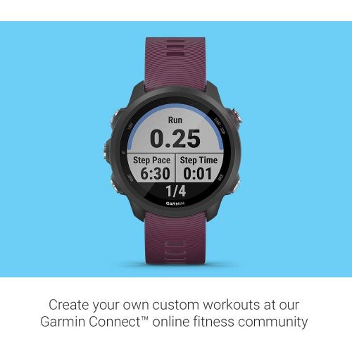 가민 Garmin Forerunner 245, GPS Running Smartwatch with Advanced Dynamics, Berry