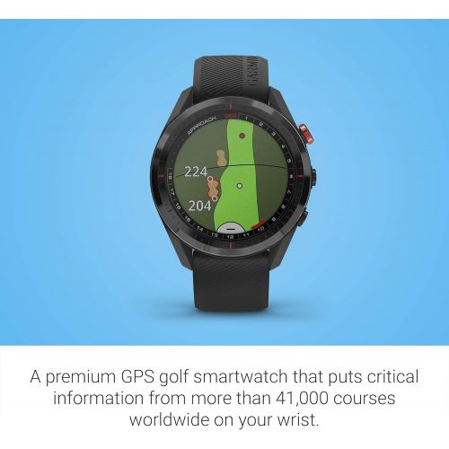 가민 Garmin Approach S62, Premium Golf GPS Watch, Built-in Virtual Caddie, Mapping and Full Color Screen, Black (010-02200-00)