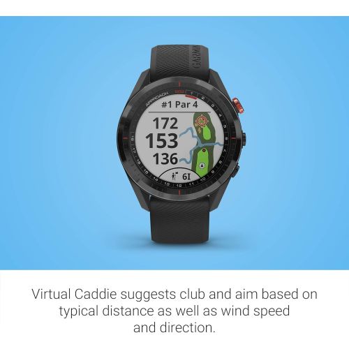 가민 Garmin Approach S62, Premium Golf GPS Watch, Built-in Virtual Caddie, Mapping and Full Color Screen, Black (010-02200-00)