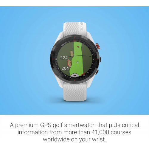 가민 Garmin Approach S62, Premium Golf GPS Watch, Built-in Virtual Caddie, Mapping and Full Color Screen, White