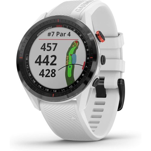 가민 Garmin Approach S62, Premium Golf GPS Watch, Built-in Virtual Caddie, Mapping and Full Color Screen, White