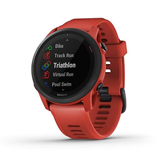 가민 Garmin Forerunner 745, GPS Running Watch, Detailed Training Stats and On-Device Workouts, Essential Smartwatch Functions, Red