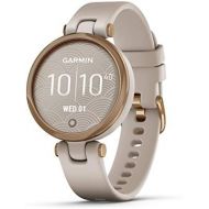 Garmin Lily, Small GPS Smartwatch with Touchscreen and Patterned Lens, Rose Gold and Light Tan
