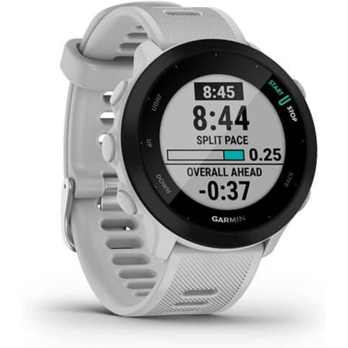 가민 Garmin Forerunner 55, GPS Running Watch with Daily Suggested Workouts, Up to 2 weeks of Battery Life, White