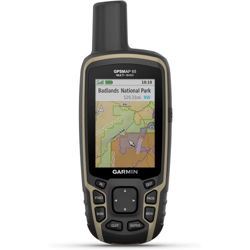 가민 Garmin GPSMAP 65, Button-Operated Handheld with Expanded Satellite Support and Multi-Band Technology, 2.6 Color Display, 010-02451-00