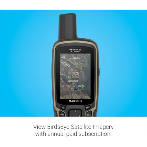 가민 Garmin GPSMAP 65, Button-Operated Handheld with Expanded Satellite Support and Multi-Band Technology, 2.6 Color Display, 010-02451-00