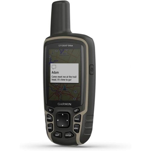 가민 Garmin GPSMAP 64sx, Handheld GPS with Altimeter and Compass, Preloaded with TopoActive Maps, Black/Tan