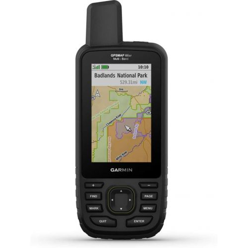 가민 Garmin GPSMAP 66sr Handheld Outdoor GPS with U.S. & Canada Maps Birdseye Satellite Imagery GNSS Multi-Band Rugged Bundle w/Deco Gear Emergency Bracelet 2pk + Camping LED Lantern +