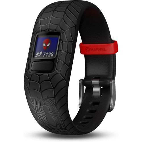 가민 Garmin vivofit Jr 2, Kids Fitness/Activity Tracker, 1-Year Battery Life, Adjustable Band, Marvel Spider-Man, Black