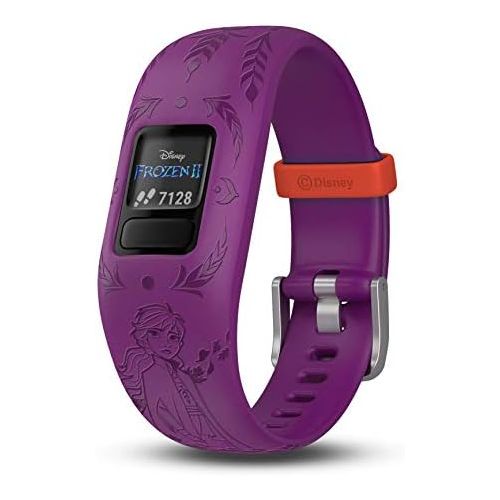 가민 Garmin vivofit Jr 2, Kids Fitness/Activity Tracker, 1-Year Battery Life, Adjustable Band, Disney Frozen 2, Anna, Purple