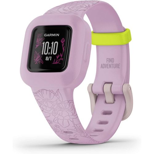 가민 [아마존베스트]Garmin vivofit jr. 3, Fitness Tracker for Kids, Includes Interactive App Experience, Swim-Friendly, Up To 1-year Battery Life, Lilac Floral