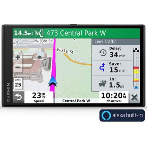 가민 [아마존베스트]Garmin DriveSmart 65 Premium Navigator w/Amazon Alexa Bundle with Deco Gear Universal Weighted GPS Dash-Mount and Deco Gear Hard EVA Case