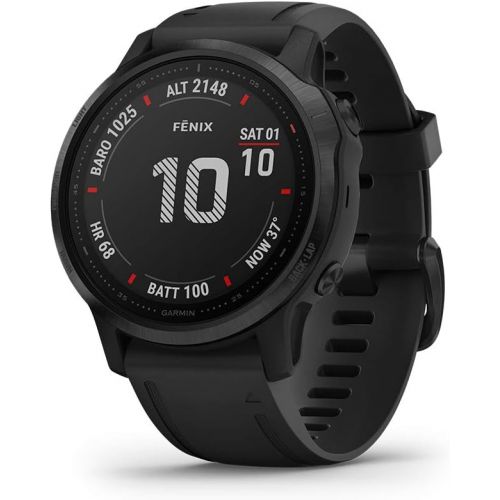 가민 [아마존베스트]Garmin fenix 6S Pro, Premium Multisport GPS Watch, Smaller-Sized, Features Mapping, Music, Grade-Adjusted Pace Guidance and Pulse Ox Sensors, Black