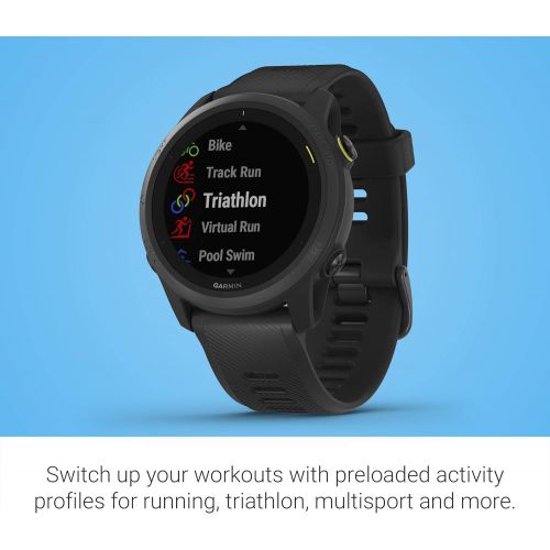 가민 [아마존베스트]Garmin Forerunner 745, GPS Running Watch, Detailed Training Stats and On-Device Workouts, Essential Smartwatch Functions, Black (010-02445-00)