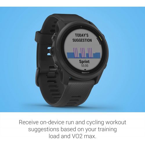 가민 [아마존베스트]Garmin Forerunner 745, GPS Running Watch, Detailed Training Stats and On-Device Workouts, Essential Smartwatch Functions, Black (010-02445-00)