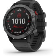 [아마존베스트]Garmin fenix 6 Pro Solar, Solar-Powered Multisport GPS Watch, Advanced Training Features and Data, Slate Gray with Black Band