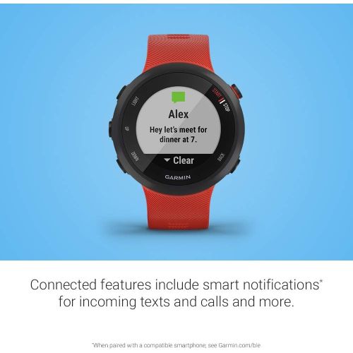 가민 [아마존베스트]Garmin Forerunner 45, 42mm Easy-to-Use GPS Running Watch with Garmin Coach Free Training Plan Support, Red