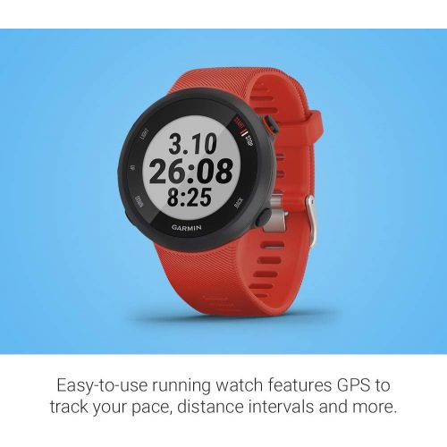 가민 [아마존베스트]Garmin Forerunner 45, 42mm Easy-to-Use GPS Running Watch with Garmin Coach Free Training Plan Support, Red