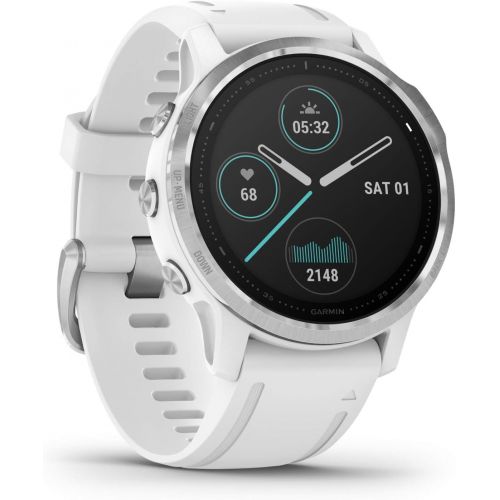 가민 [아마존베스트]Garmin fenix 6S, Premium Multisport GPS Watch, Smaller-Sized, Heat and Altitude Adjusted V02 Max, Pulse Ox Sensors and Training Load Focus, White