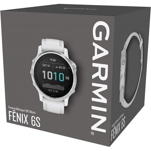 가민 [아마존베스트]Garmin fenix 6S, Premium Multisport GPS Watch, Smaller-Sized, Heat and Altitude Adjusted V02 Max, Pulse Ox Sensors and Training Load Focus, White