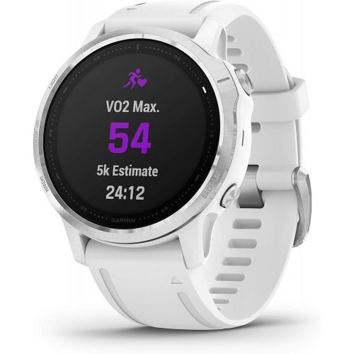 가민 [아마존베스트]Garmin fenix 6S, Premium Multisport GPS Watch, Smaller-Sized, Heat and Altitude Adjusted V02 Max, Pulse Ox Sensors and Training Load Focus, White