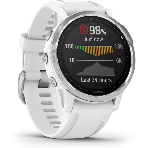 가민 [아마존베스트]Garmin fenix 6S, Premium Multisport GPS Watch, Smaller-Sized, Heat and Altitude Adjusted V02 Max, Pulse Ox Sensors and Training Load Focus, White