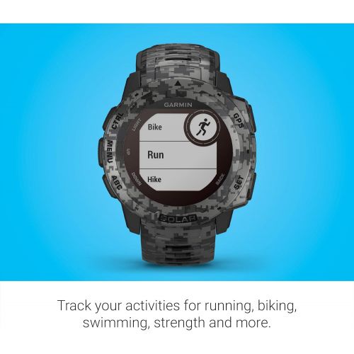 가민 [아마존베스트]Garmin Instinct Solar, Solar-Powered Rugged Outdoor Smartwatch, Built-in Sports Apps and Health Monitoring, Graphite Camo