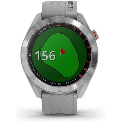 가민 [아마존베스트]Garmin Approach S40, Stylish GPS Golf Smartwatch, Lightweight With Touchscreen Display, Gray/Stainless Steel