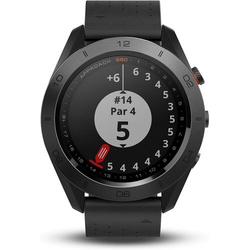 가민 [아마존베스트]Garmin Approach S60, Premium GPS Golf Watch with Touchscreen Display and Full Color CourseView Mapping, Black w/ Leather Band