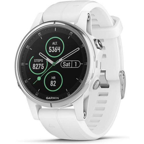 가민 [아마존베스트]Garmin fenix 5S Plus, Smaller-Sized Multisport GPS Smartwatch, Features Color Topo Maps, Heart Rate Monitoring, Music and Contactless Payment, White/Silver