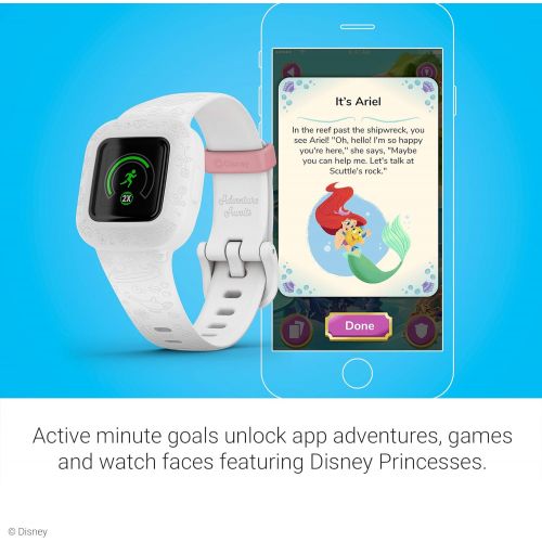 가민 Garmin vivofit jr. 3, Fitness Tracker for Kids, Swim-Friendly, Up To 1-year Battery Life, Disney Princess