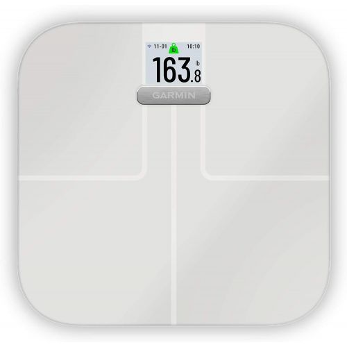 가민 Garmin Index S2, Smart Scale with Wireless Connectivity, Measure Body Fat, Muscle, Bone Mass, Body Water% and More, White